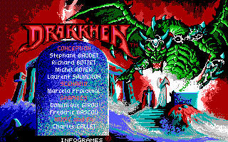 Title screen of Drakkhen
