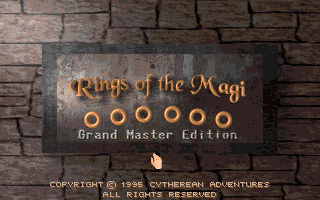 Title screen of Rings of the Magi: Grand Master Edition