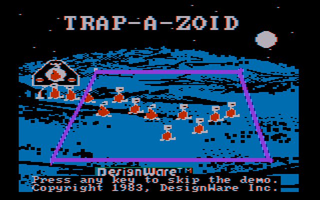 Title screen of Trap-A-Zoid