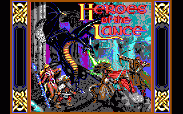 Title screen of Heroes of the Lance