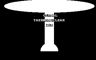 Title screen of Global Thermonuclear War (1985)