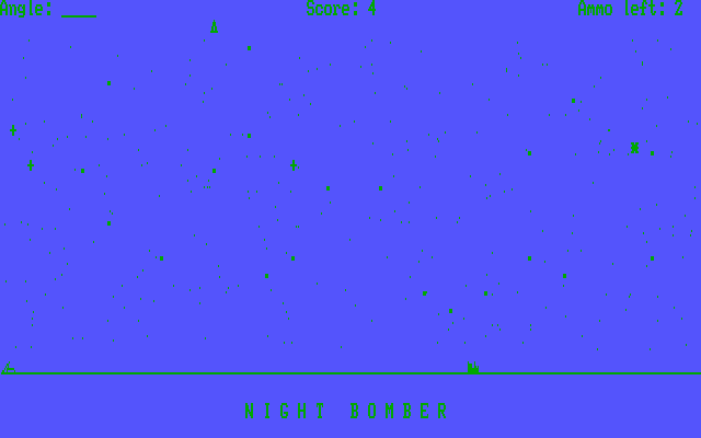 Title screen of Night Bomber