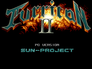 Title screen of Turrican II: The Final Fight