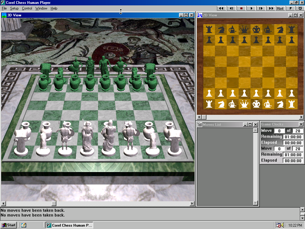 Gameplay of Corel Chess