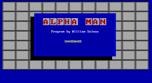 Title screen of Alpha Man