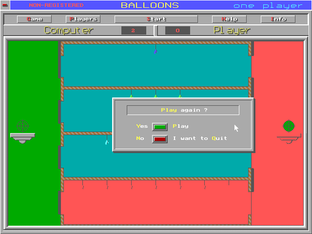 Gameplay of Balloons (1996)