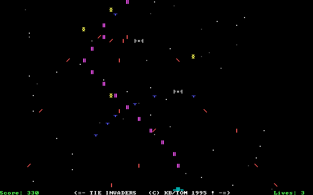 Gameplay of TIE Invaders