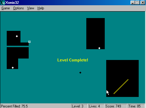 Gameplay of Xonix32
