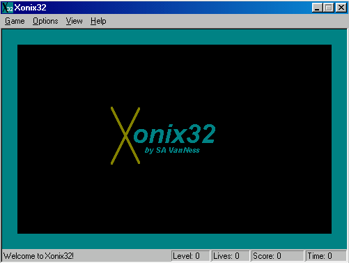 Title screen of Xonix32
