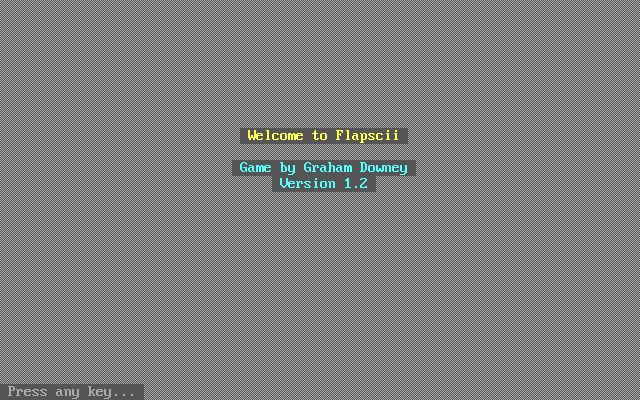 Title screen of Flapscii