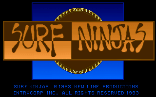 Title screen of Surf Ninjas