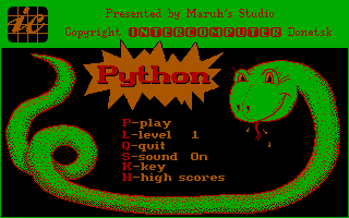 Title screen of Python