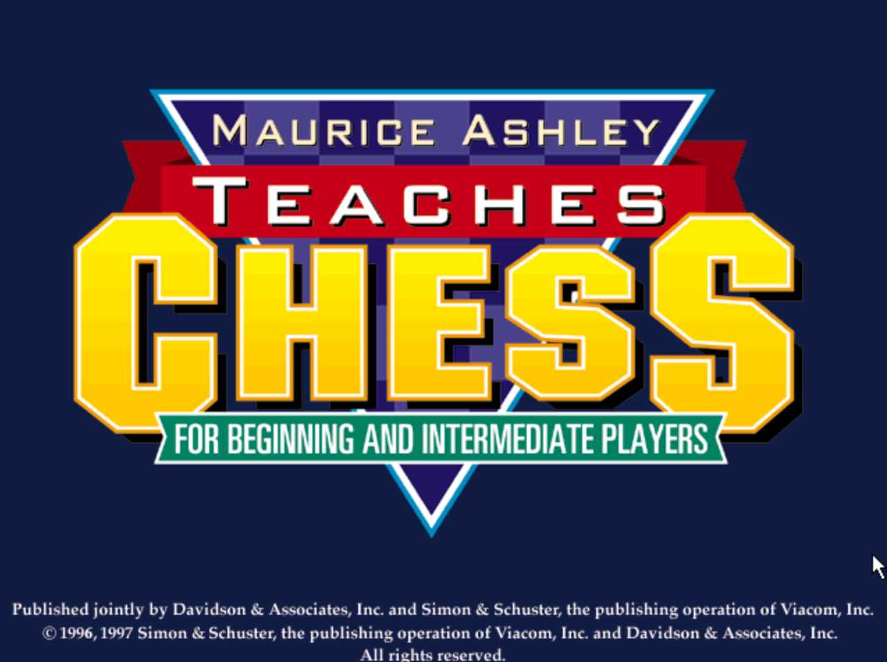 Title screen of Maurice Ashley Teaches Chess