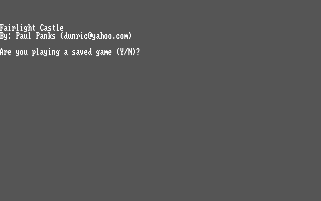 Title screen of Fairlight Castle