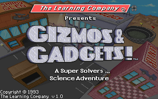 Title screen of Super Solvers: Gizmos & Gadgets