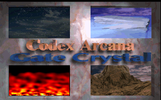 Title screen of Codex Arcana I: Gate Crystal