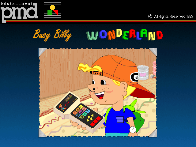 Title screen of The Adventures of Busy Billy