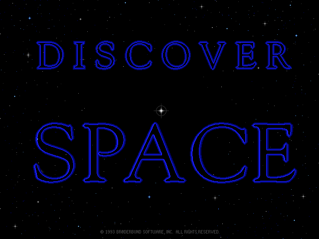 Title screen of Discover Space