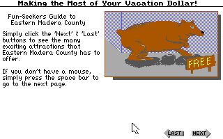 Title screen of Fun Seeker's Guide to Eastern Madera County