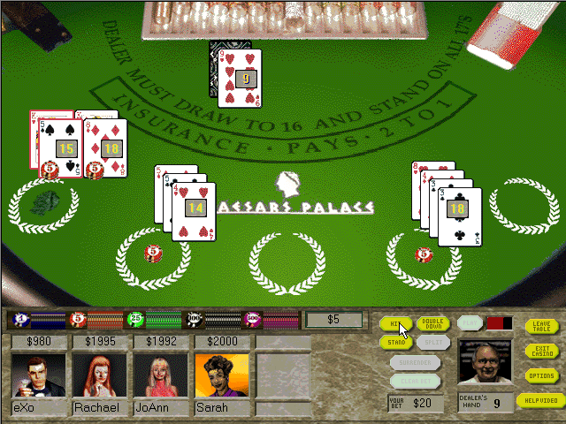 Gameplay of Caesars Palace
