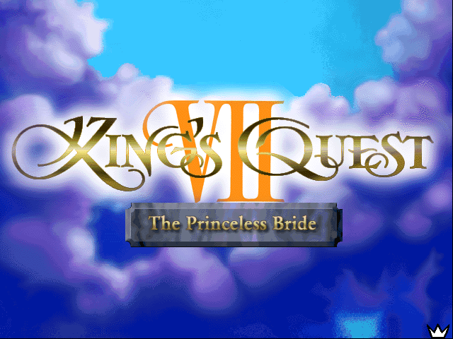 Title screen of King's Quest VII: The Princeless Bride