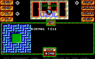 Title screen of Bombuzal