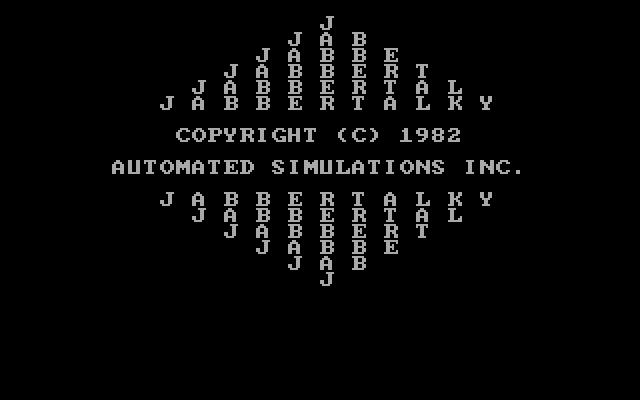 Title screen of Jabbertalky