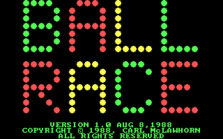 Title screen of Ball Race