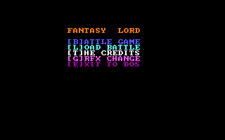 Title screen of Fantasy Lord
