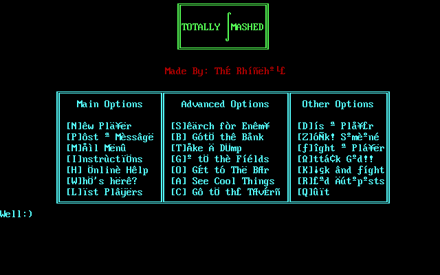 Title screen of Totally Smashed