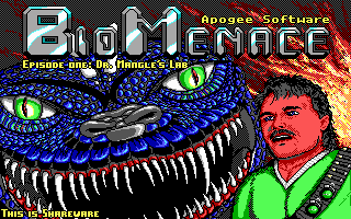 Title screen of Bio Menace