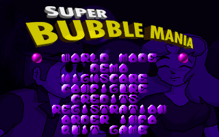 Title screen of Super Bubble Mania