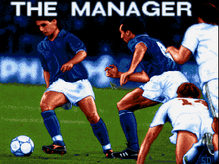 Title screen of The Manager