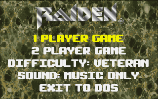 Title screen of Raiden