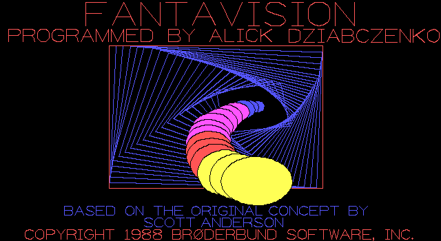 Title screen of Fantavision
