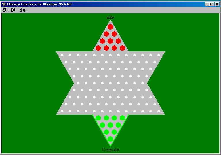 Title screen of Chinese Checkers