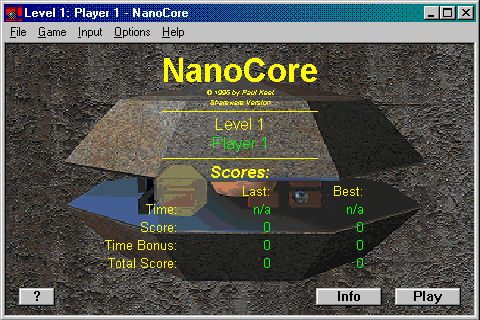 Title screen of NanoCore