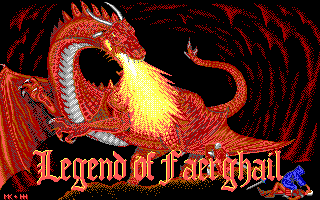 Title screen of Legend of Faerghail
