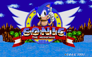 Title screen of Sonic the Hedgehog