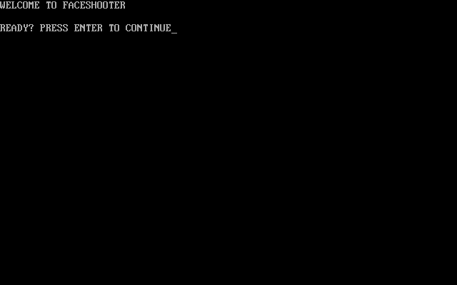 Title screen of Faceshooter
