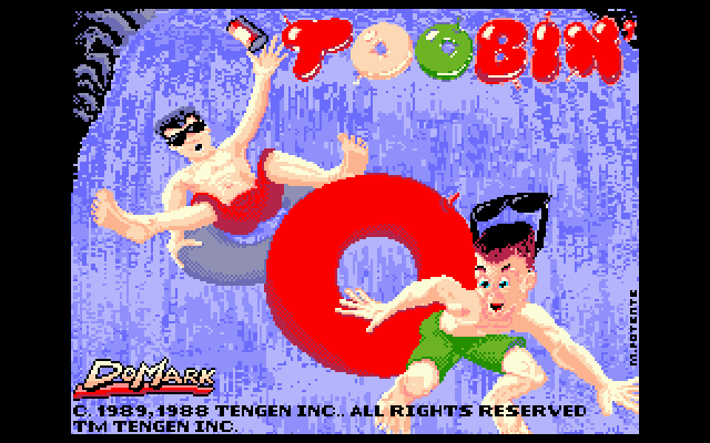 Title screen of Toobin'