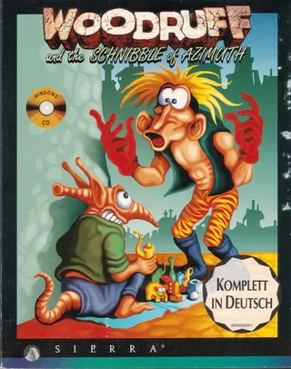 Box front of The Bizarre Adventures of Woodruff and the Schnibble, Germany