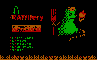 Title screen of Ratillery