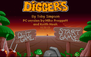 Title screen of Diggers