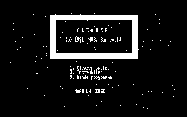 Title screen of Clearer