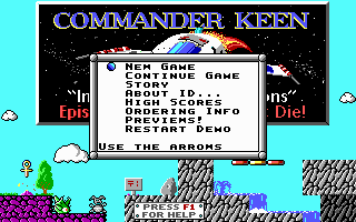Title screen of Commander Keen 3: Keen Must Die!