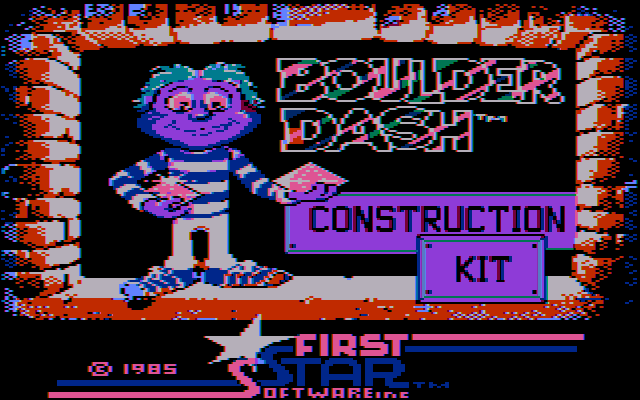 Title screen of Boulder Dash Construction Kit