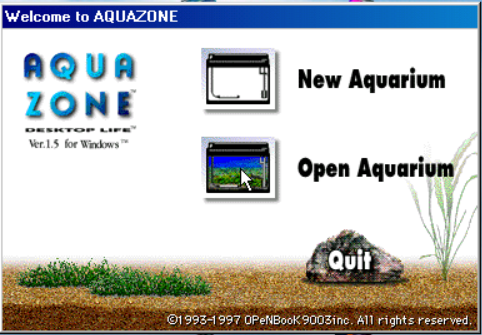 Title screen of Aquazone