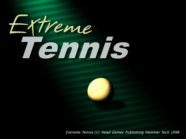 Title screen of Extreme Tennis
