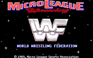 Title screen of MicroLeague Wrestling